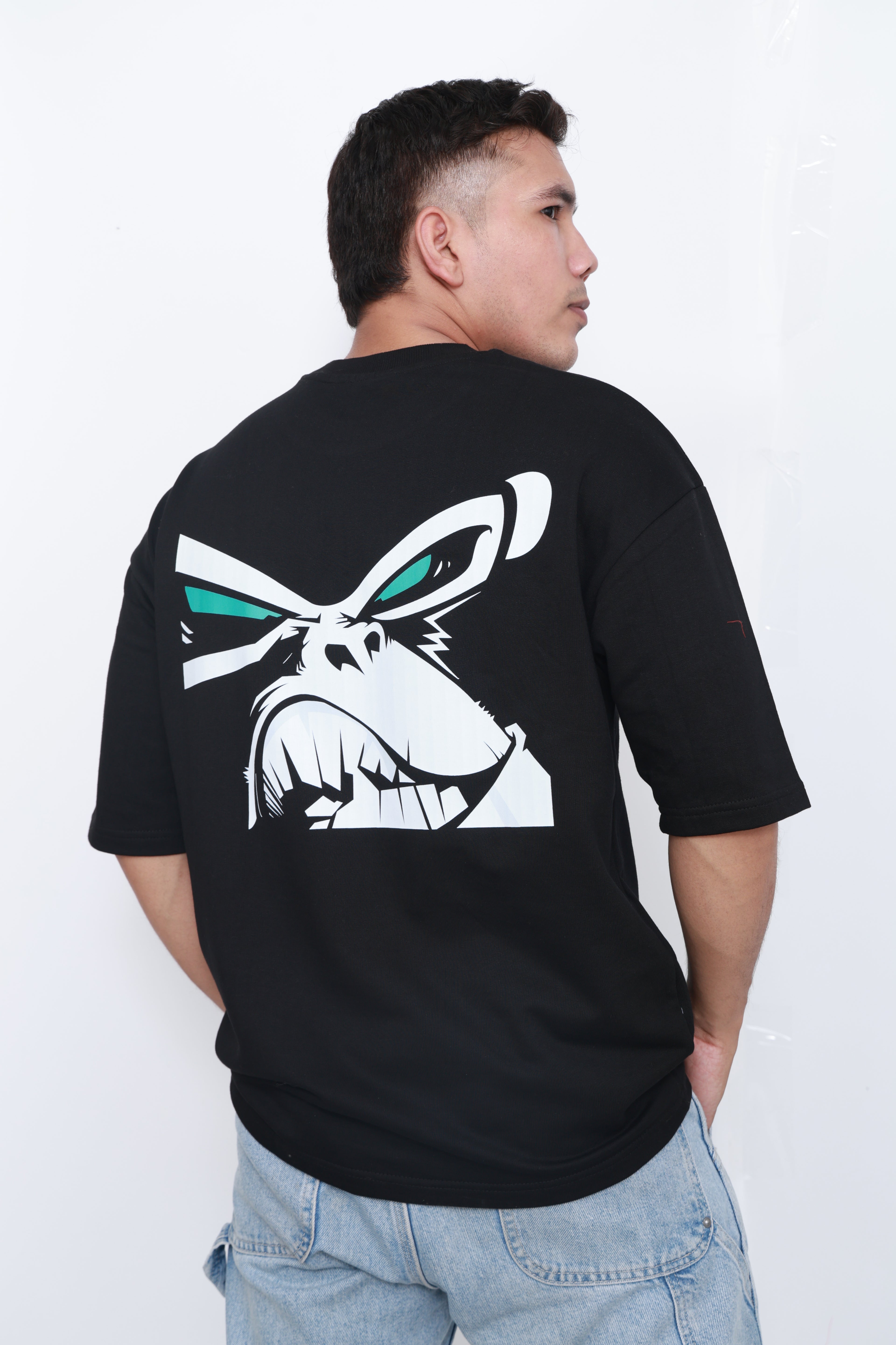 Go Bananas – Black Oversized Ape Energy Graphic Tee