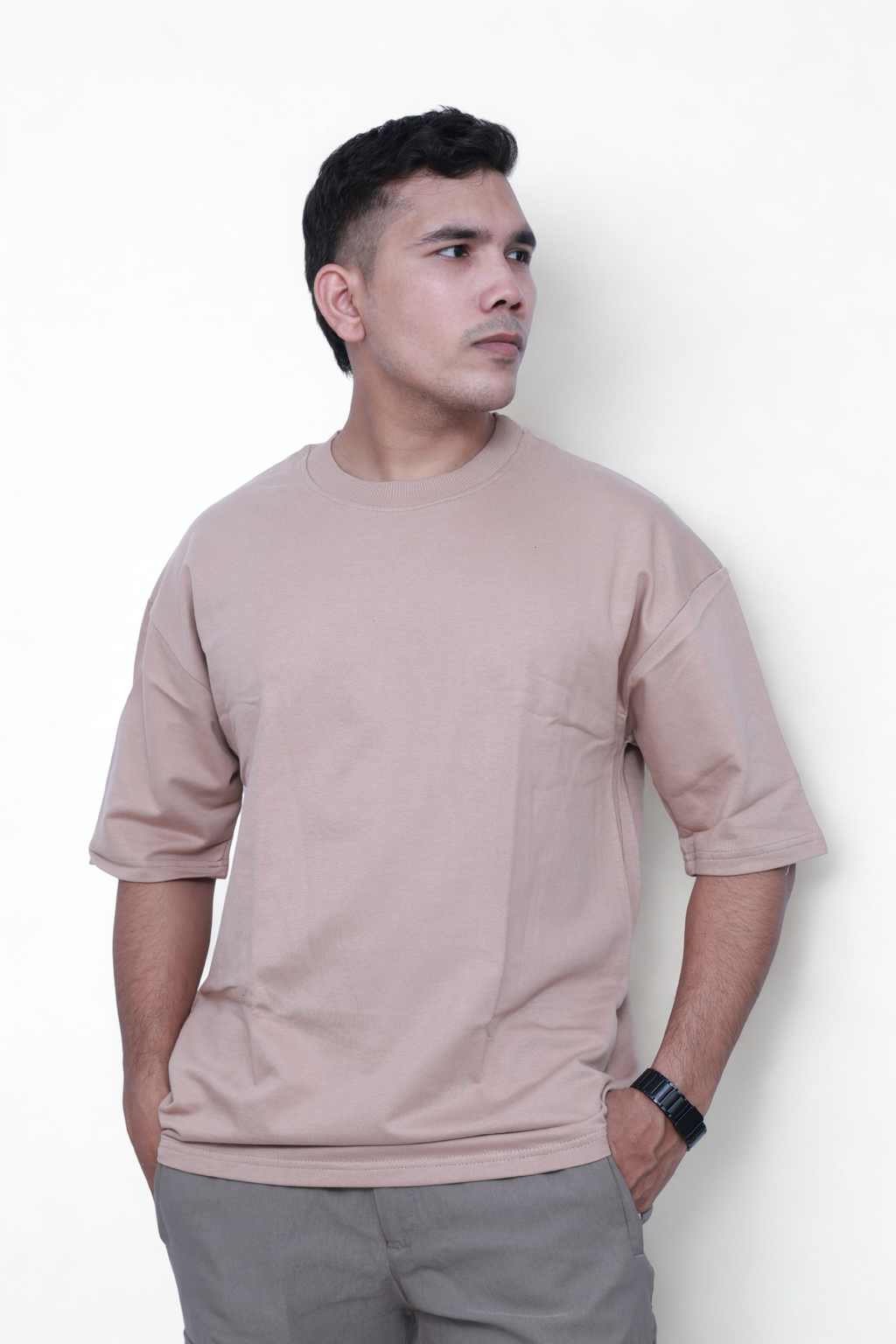 Sandstorm Beige - Solid Oversized T-shirt | VILDLIFE