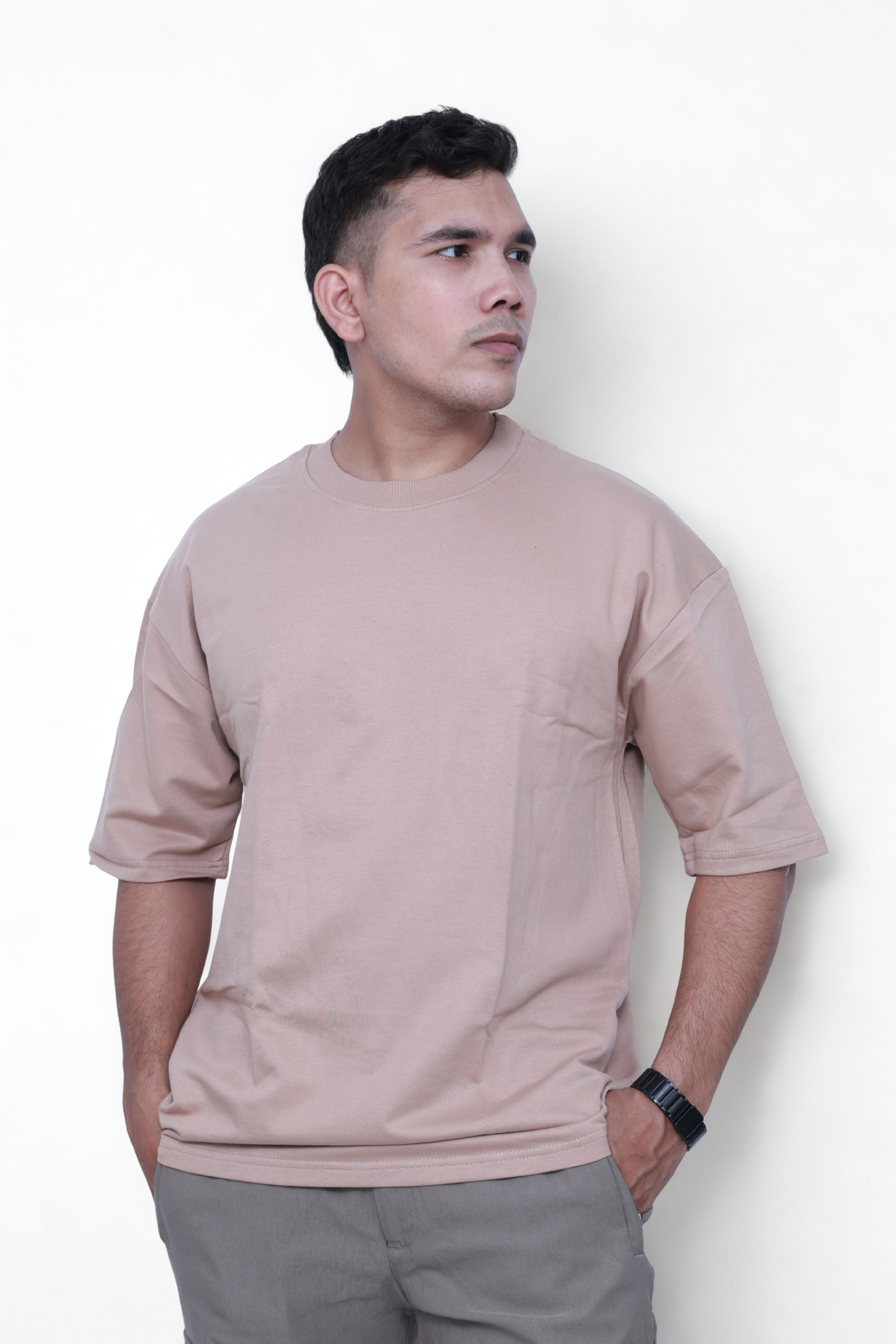 Sandstorm Beige - Solid Oversized T-shirt | VILDLIFE