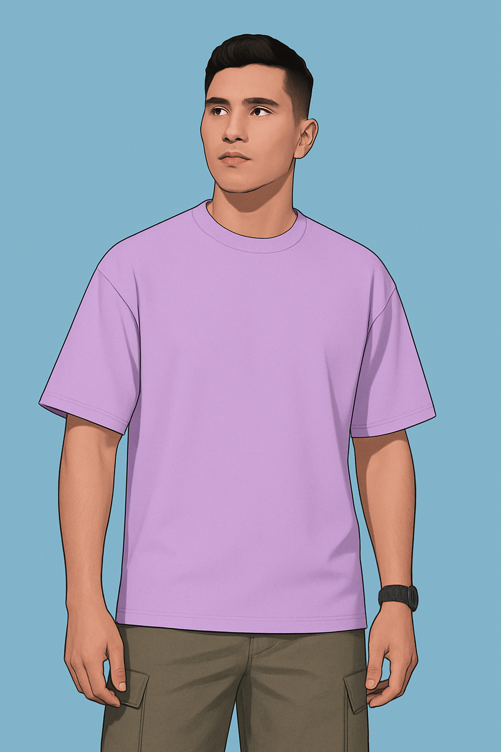 Lavender Haze  – Solid Oversized T-shirt