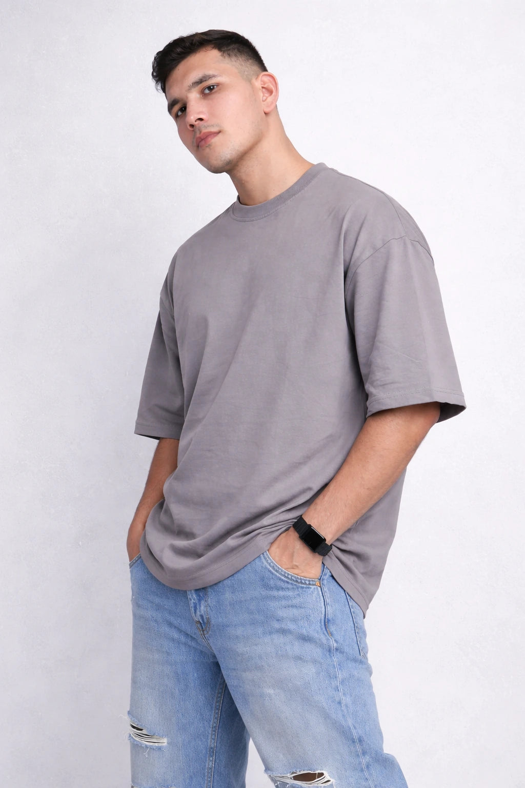Storm Grey - Solid Oversized T-shirt | VILDLIFE