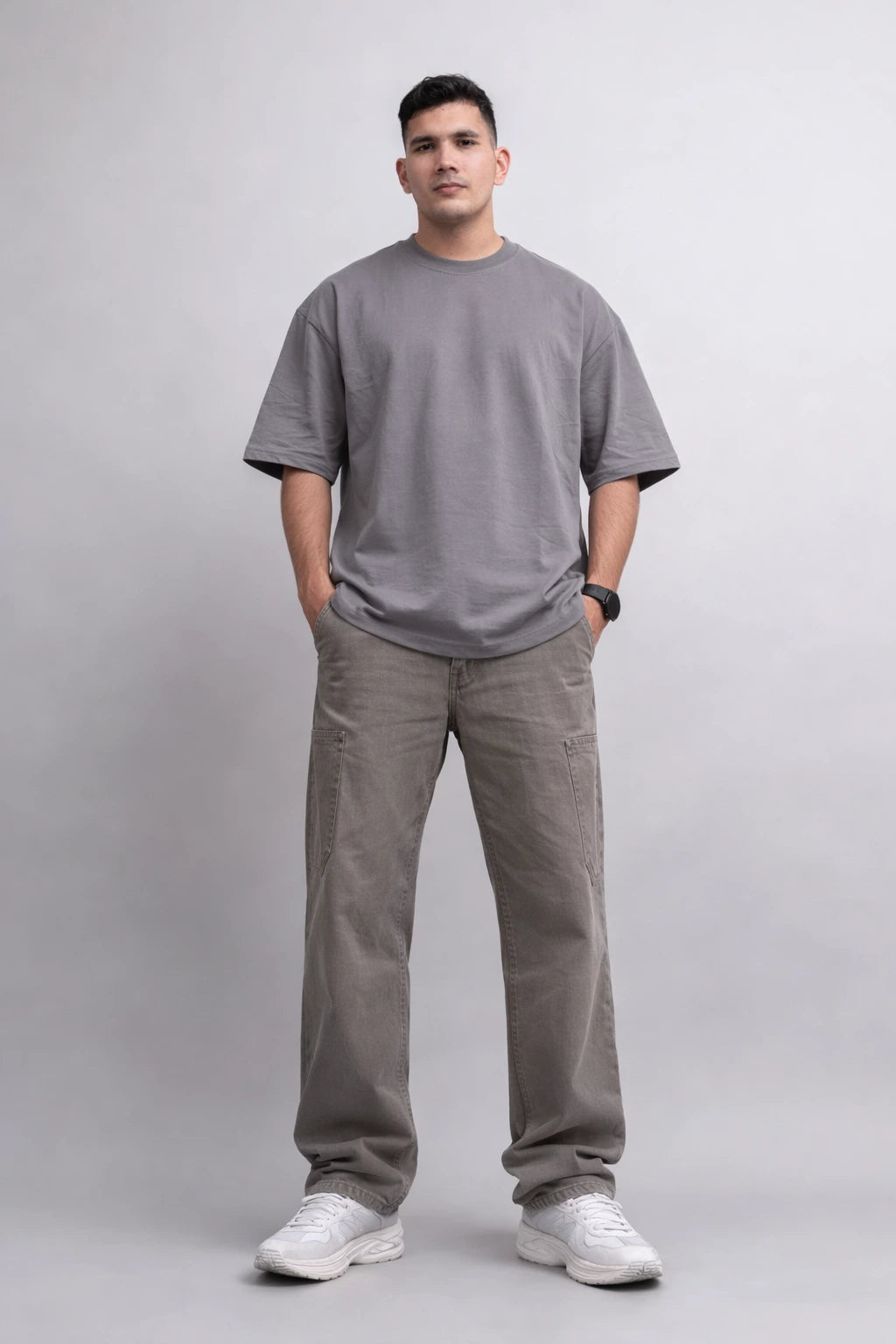 Storm Grey - Solid Oversized T-shirt | VILDLIFE