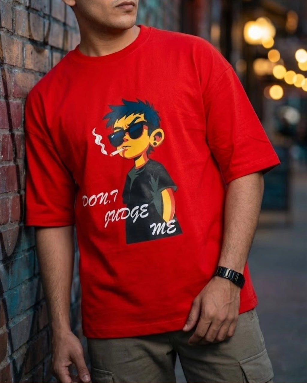 “Don’t Judge Me” – Rebel Graphic Oversized  T-Shirt`