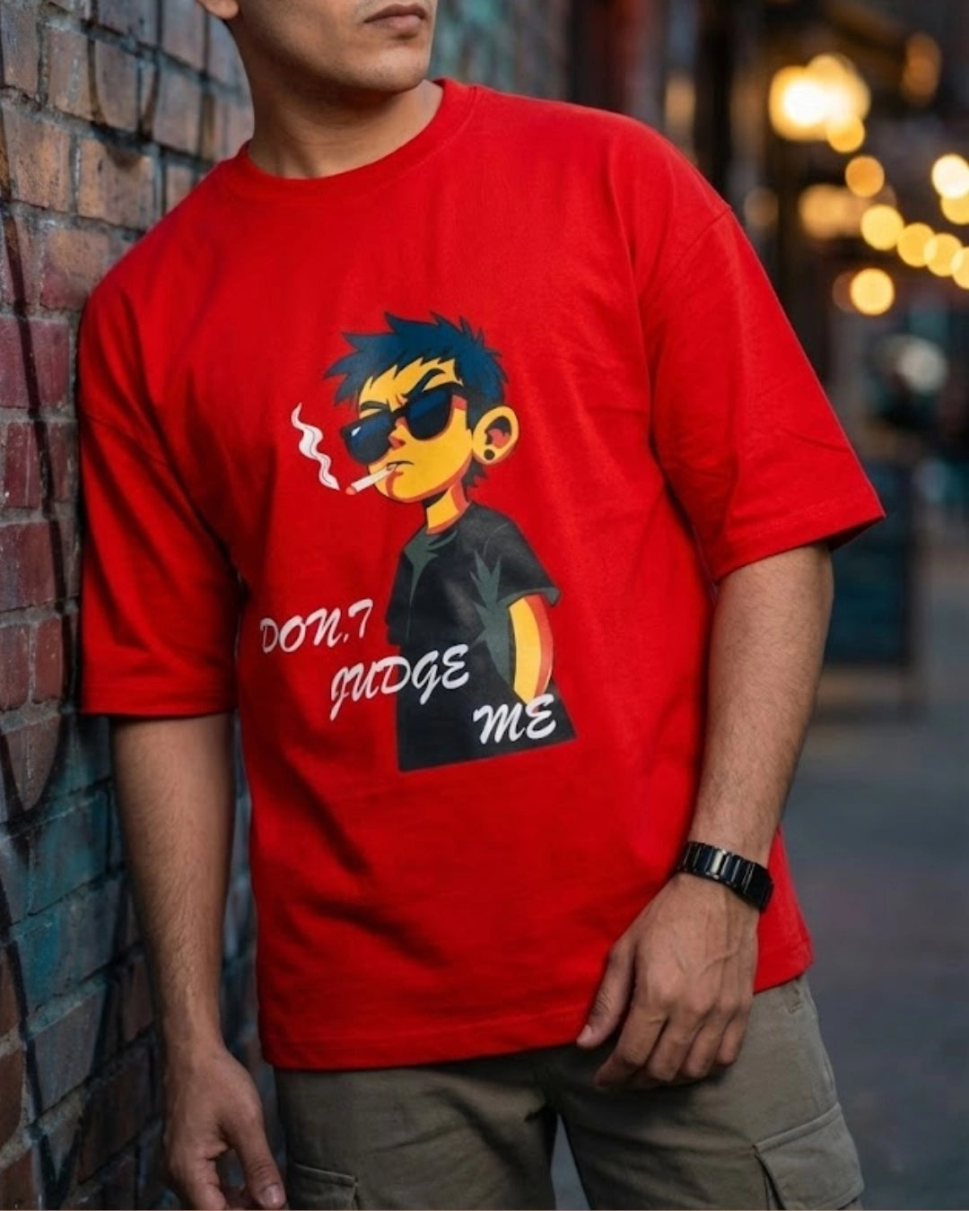 “Don’t Judge Me” – Rebel Graphic Oversized  T-Shirt`