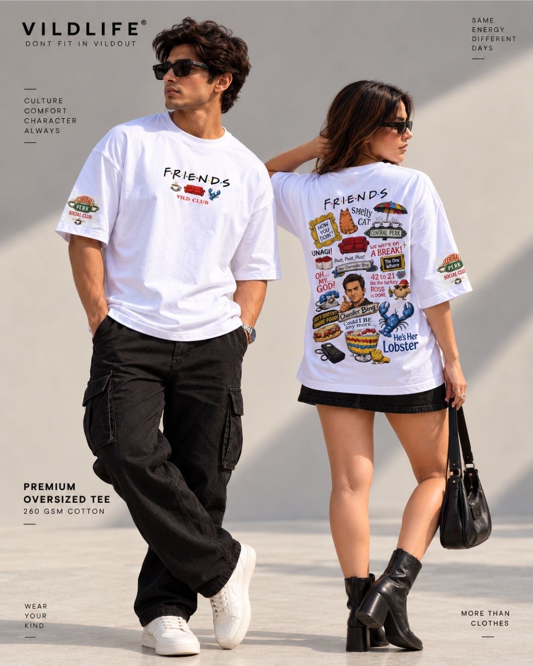 VILDLIFE FRIENDS — The One With The Memories | Oversized Unisex T-Shirt