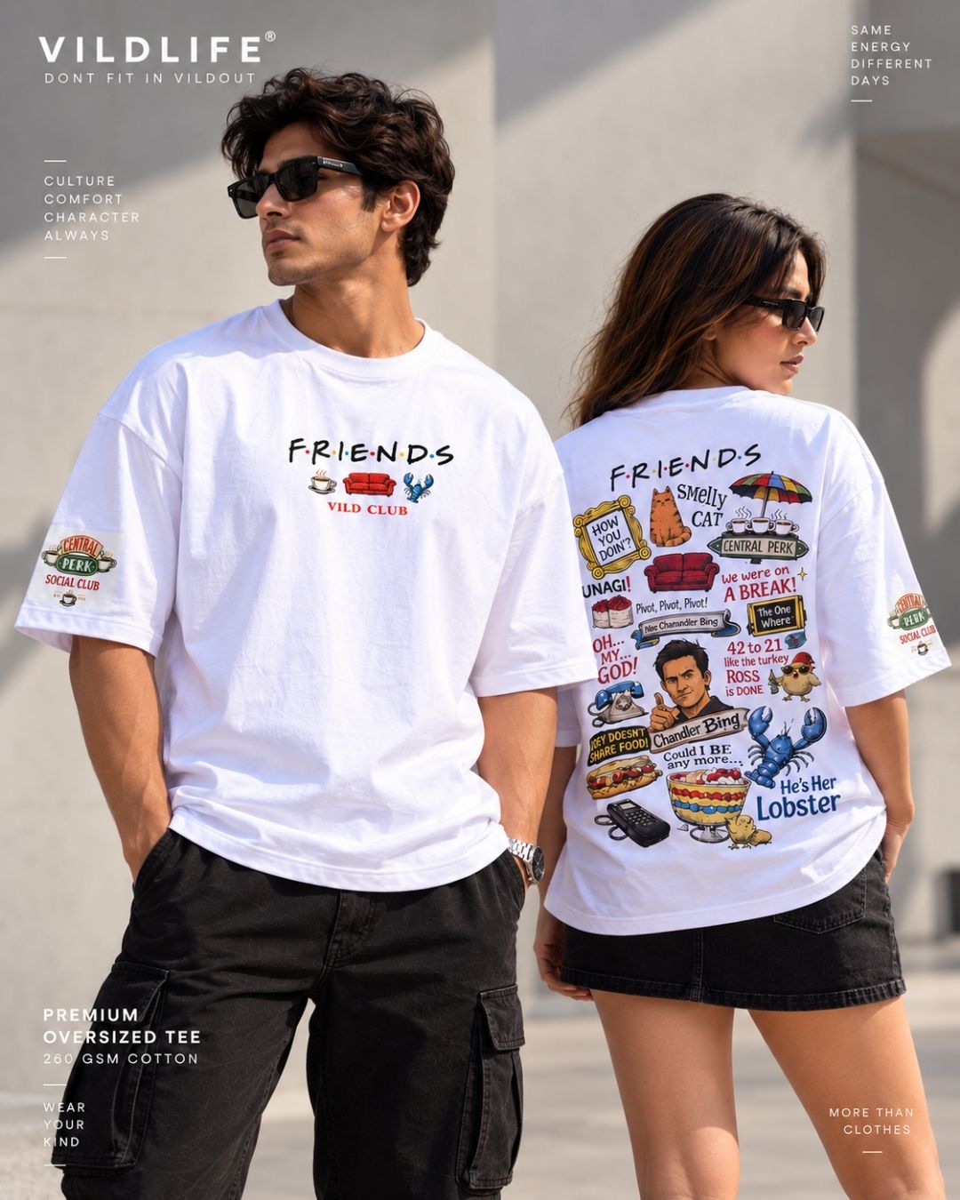 VILDLIFE FRIENDS — The One With The Memories | Oversized Unisex T-Shirt