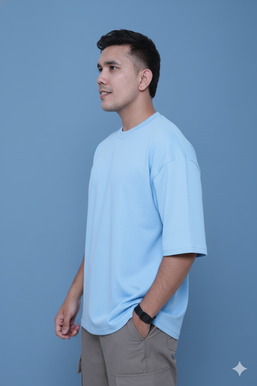Ocean Blue - Solid Oversized T-shirt | VILDLIFE