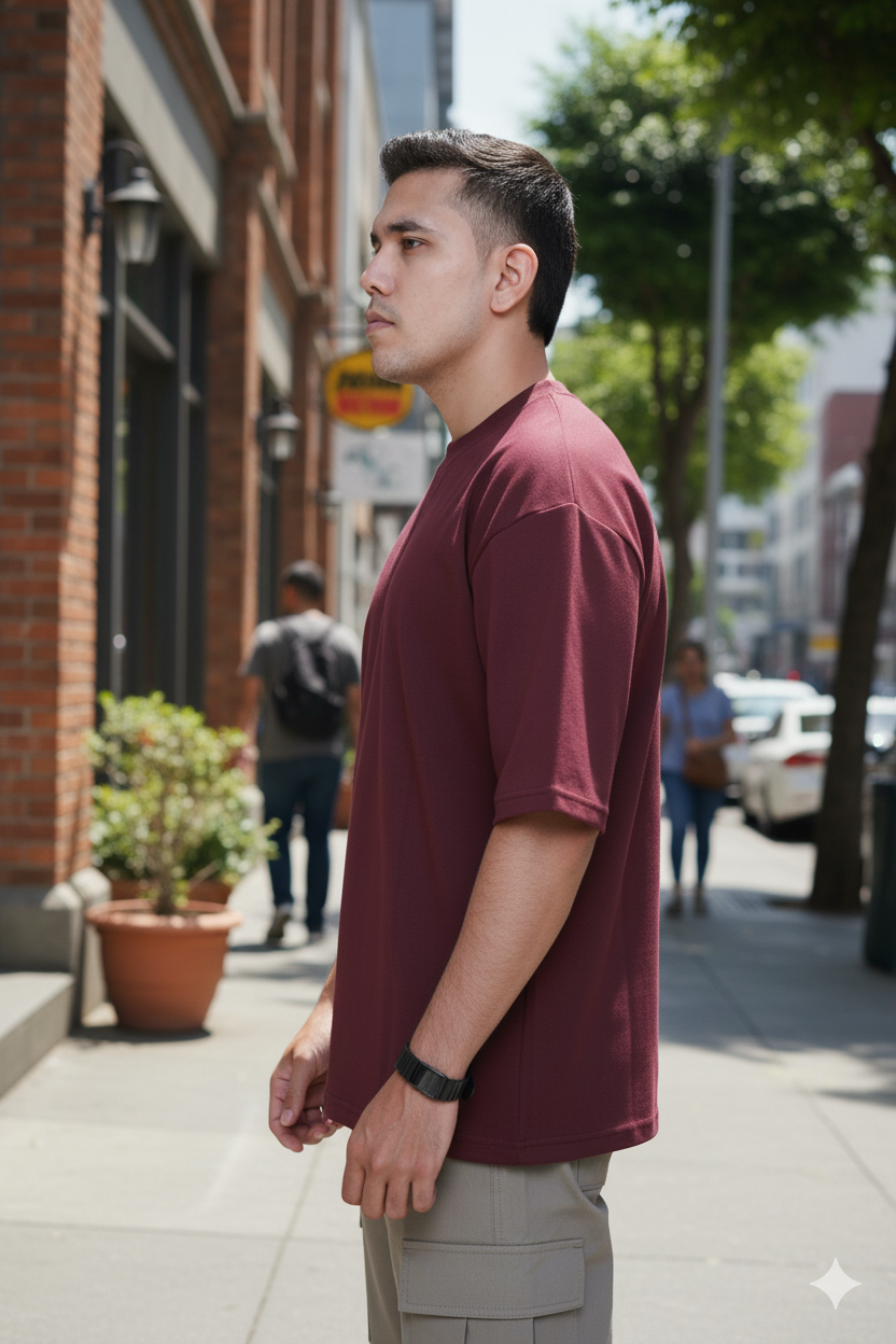 Vintage Wine Solid - Oversized T-shirt | VILDLIFE
