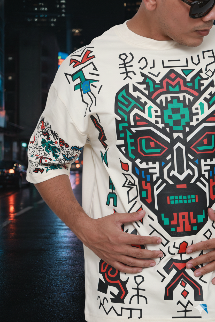 "TOTEM.FURY" The gods had symbols. You wear the storm. Oversized Tshirt