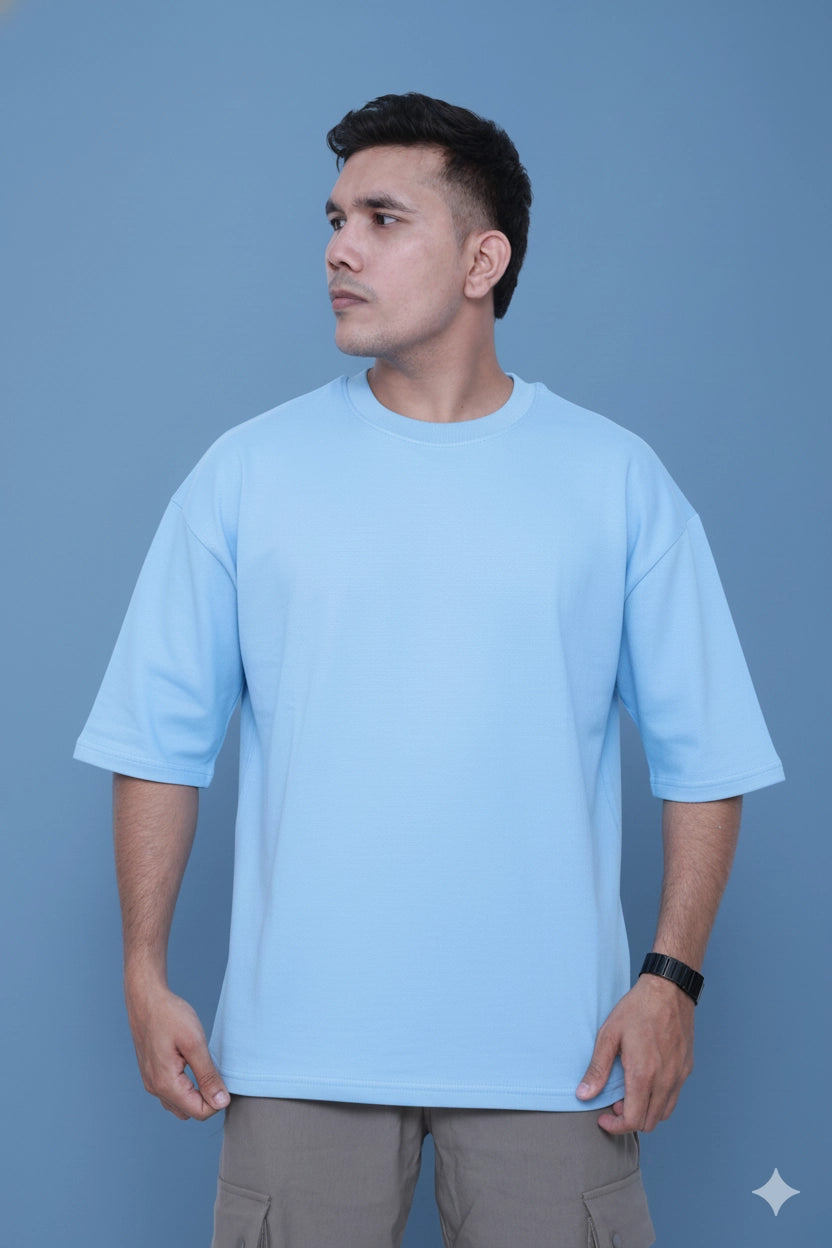 Ocean Blue - Solid Oversized T-shirt | VILDLIFE