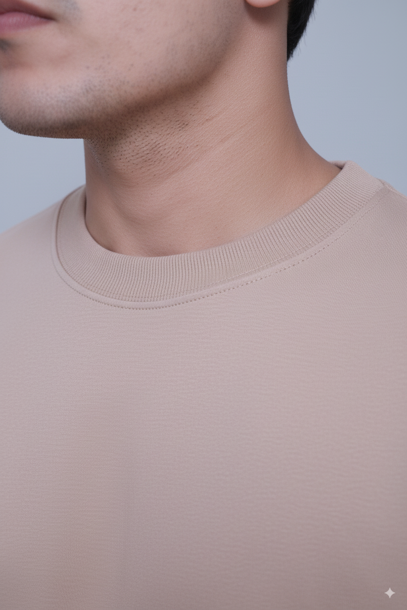 Sandstorm Beige - Solid Oversized T-shirt | VILDLIFE