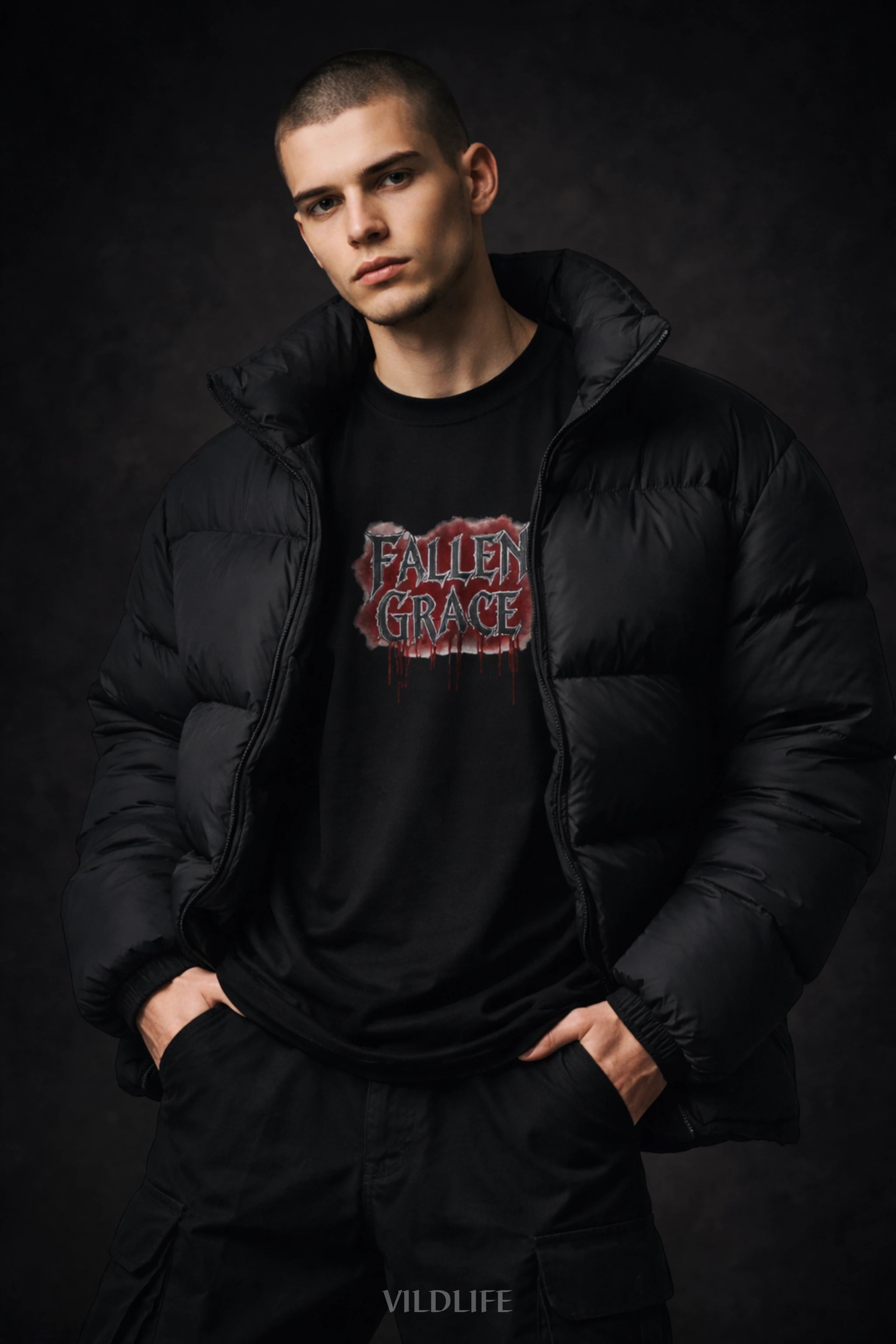 Fallen Grace Graphic Gym Vest – Oversized Sleeveless Tank (Black)