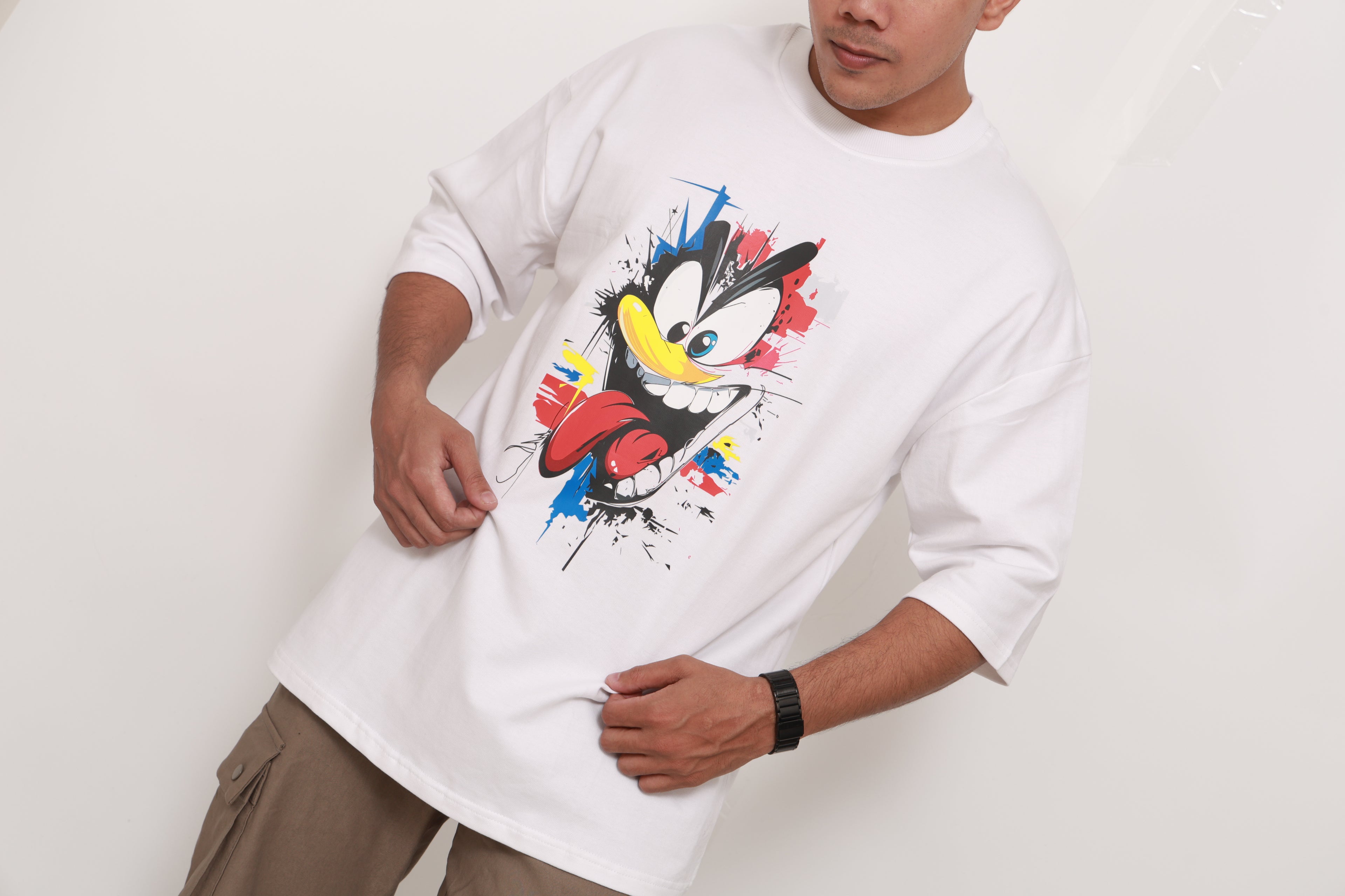 Insane AF – Cartoon Chaos Oversized Tee