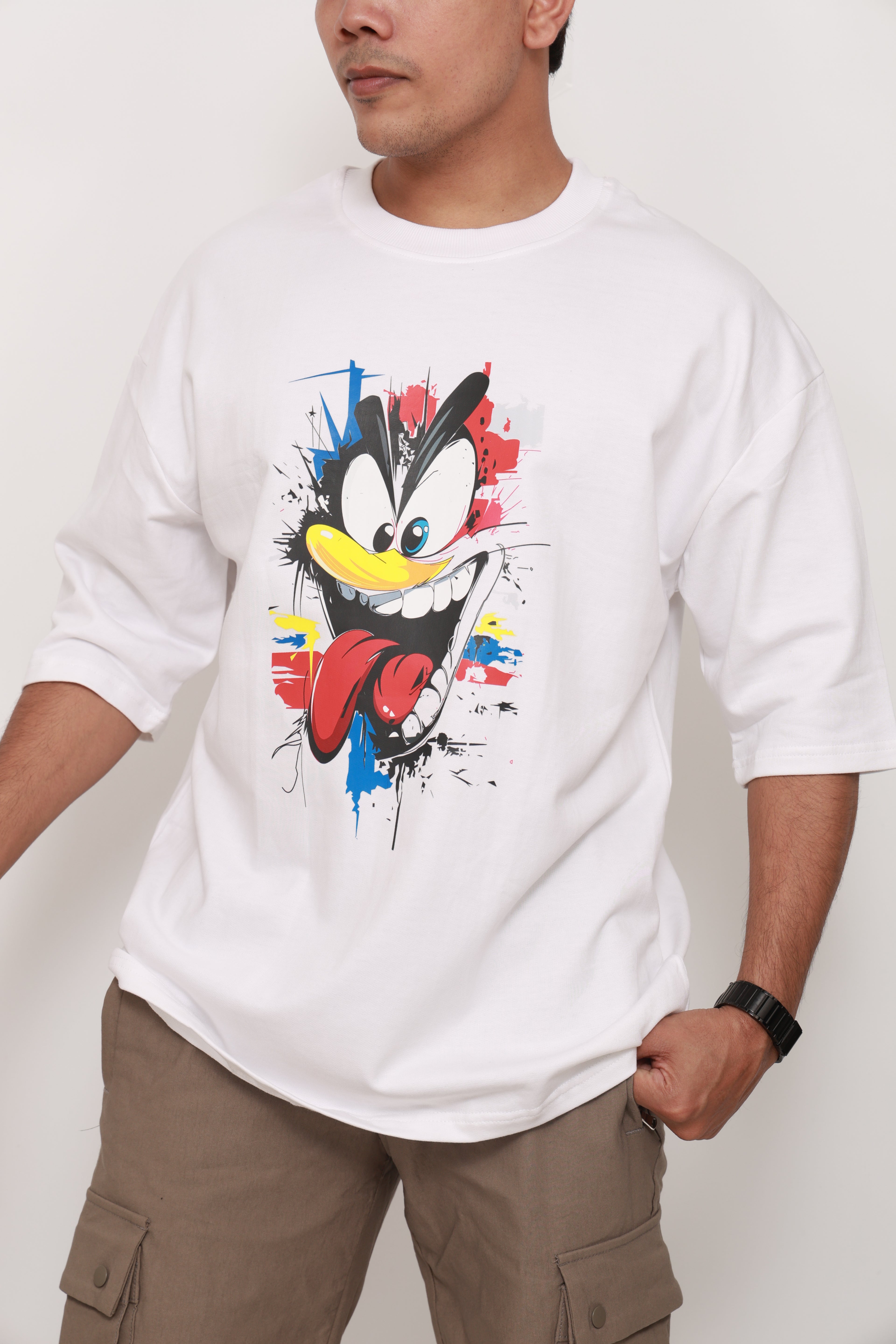 Insane AF – Cartoon Chaos Oversized Tee