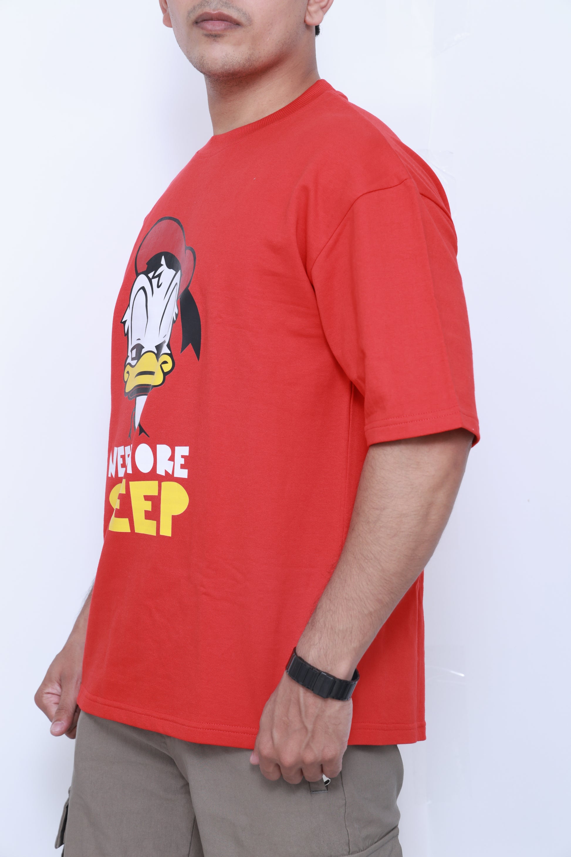 "Need More Sleep" — Oversized Graphic Red Tee | Vildlife
