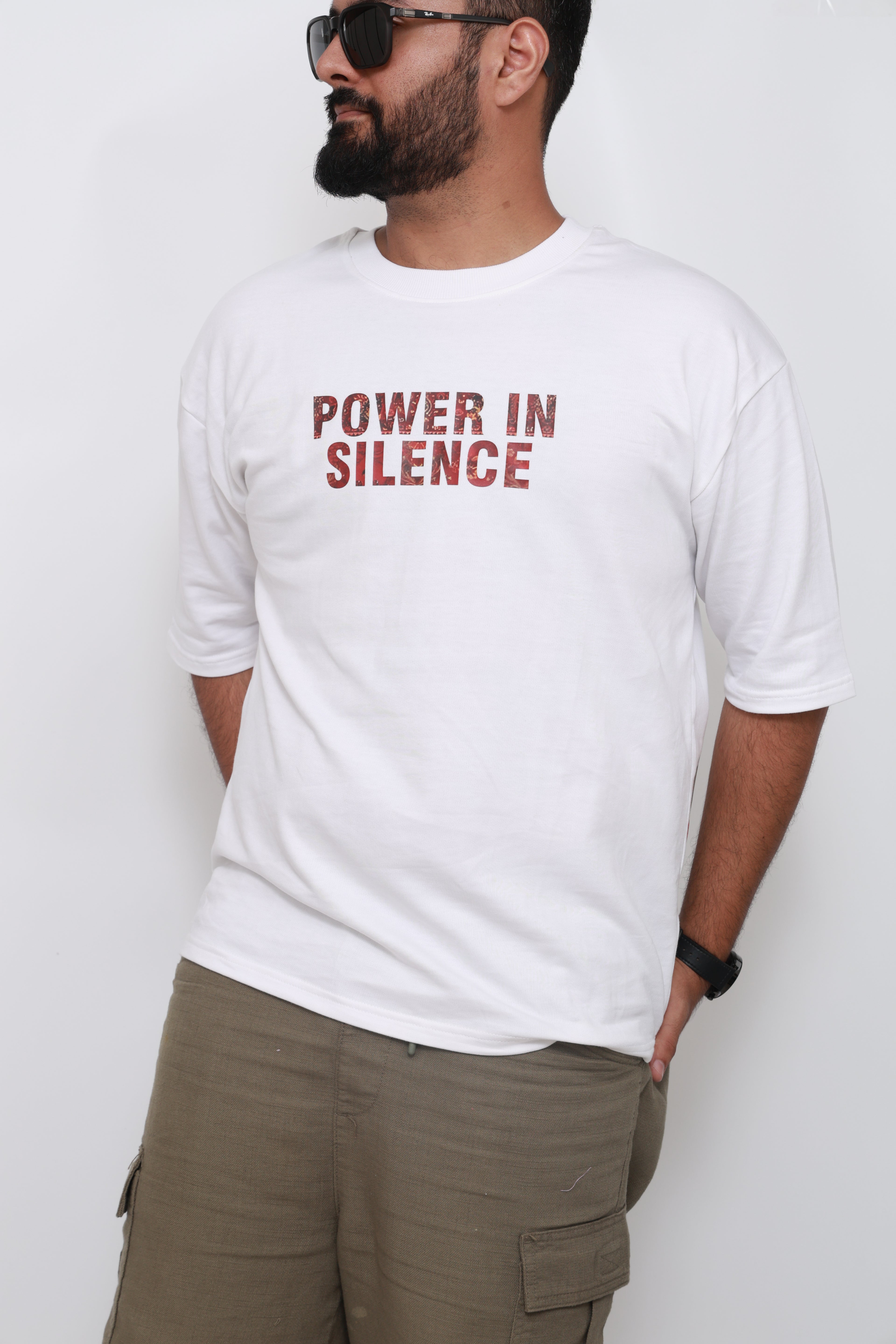 Power in Silence – Dual Grace Stallion Oversized Tee