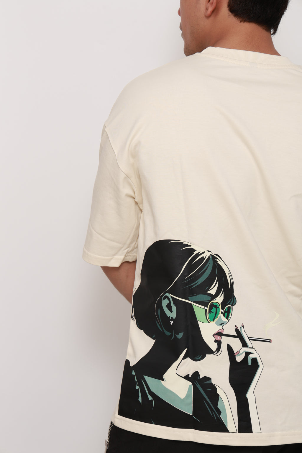 Rich Bitch Energy – Luxe Beige Power Statement - Oversized Tee