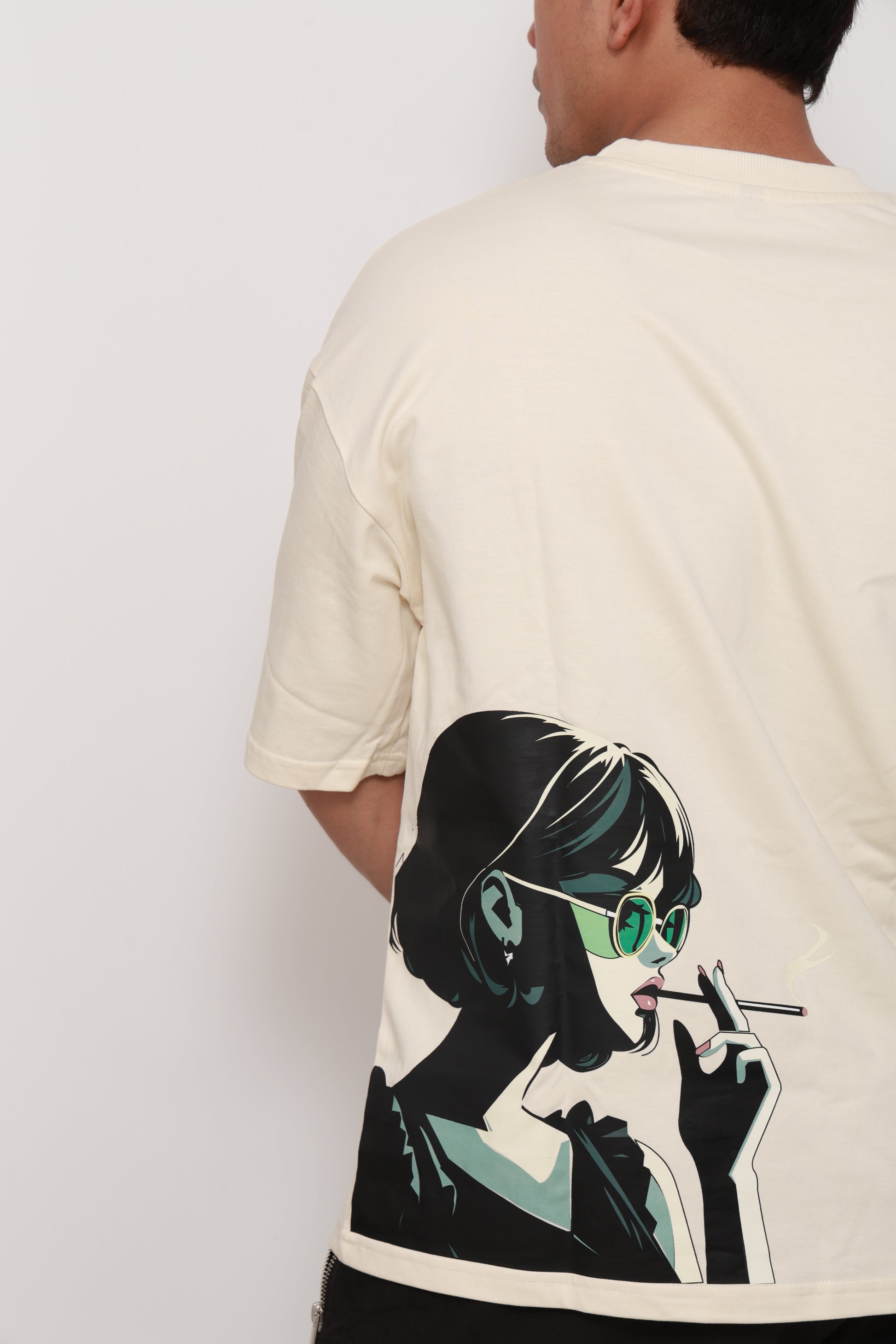 Rich Bitch Energy – Luxe Beige Power Statement - Oversized Tee