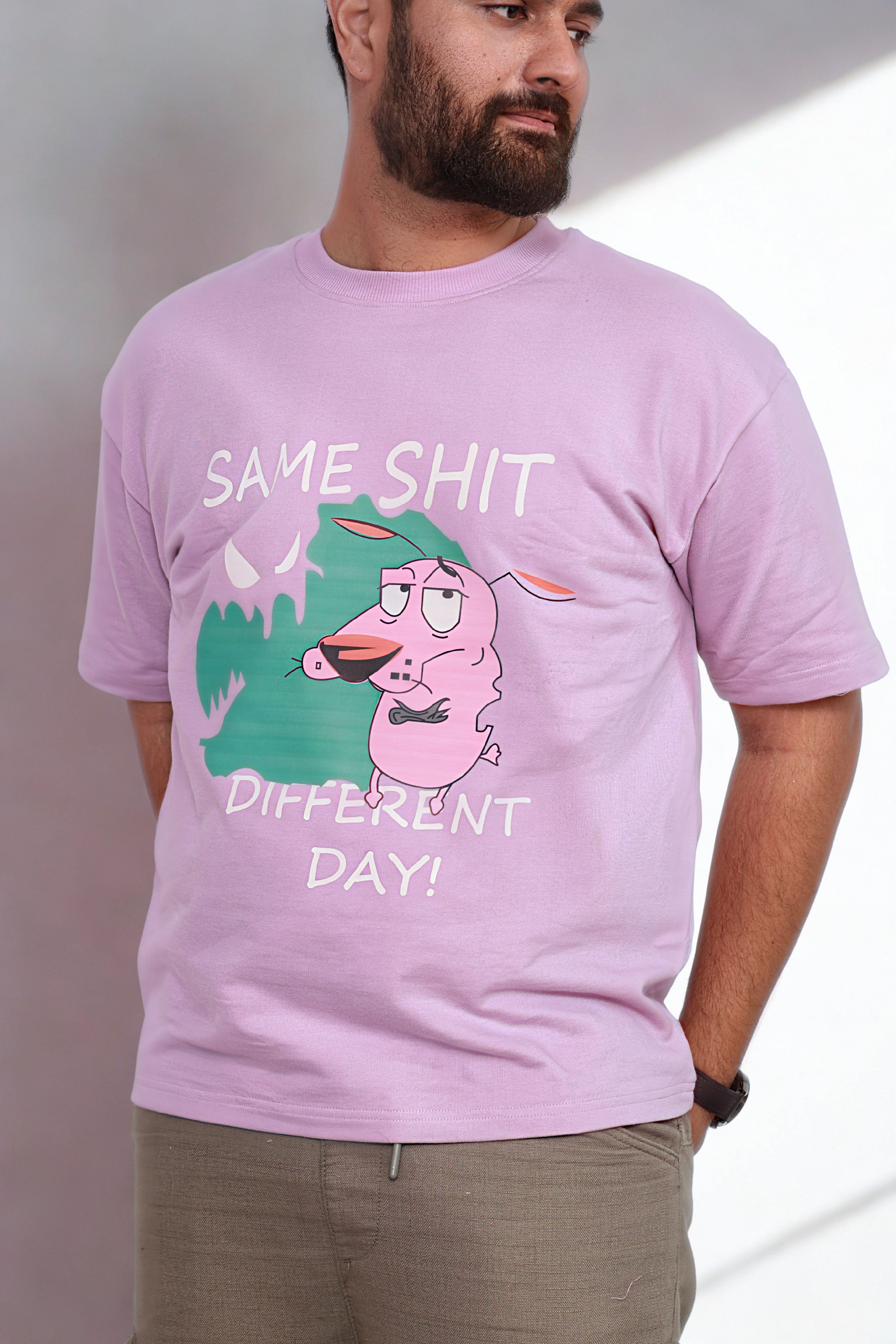 “Same Sh*t, Different Day!” — Edgy Graphic Cartoon Oversized Tee | Vildlife