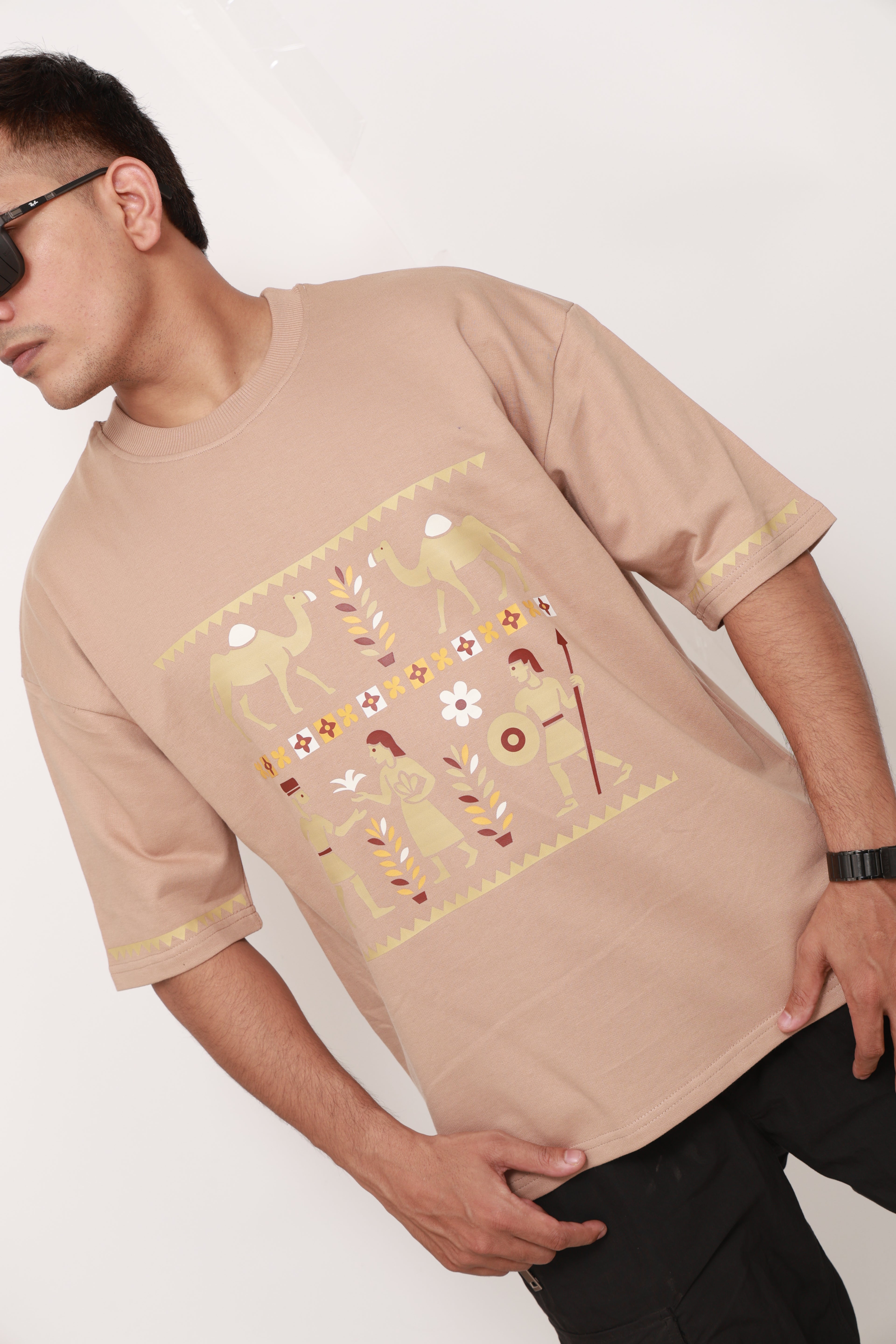 Sands of Story – The Tribal Desert Chronicles  Oversized Tee| VildLife