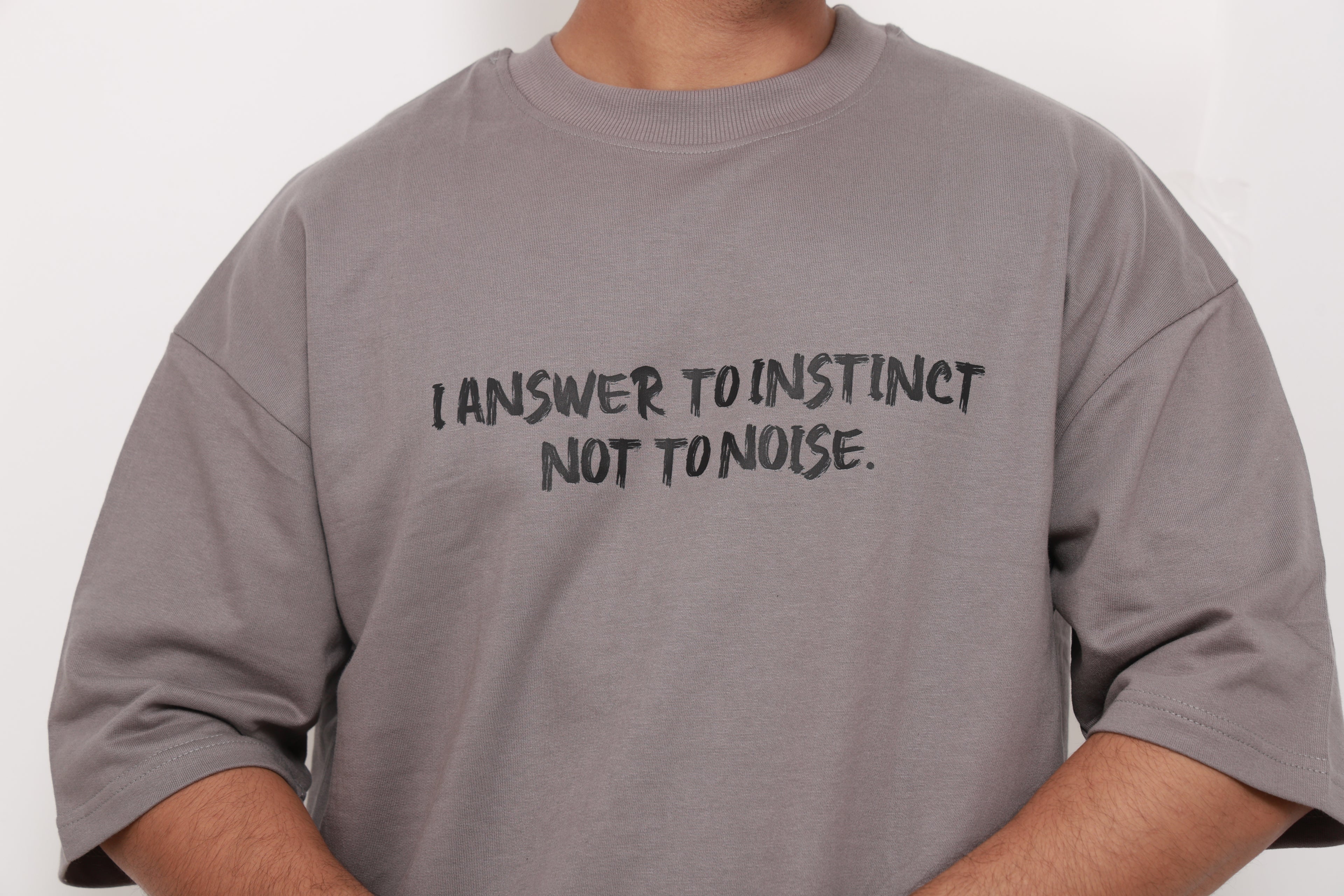 “The Wolf’s Creed” – Oversized Tee | Instinct Over Noise Edition