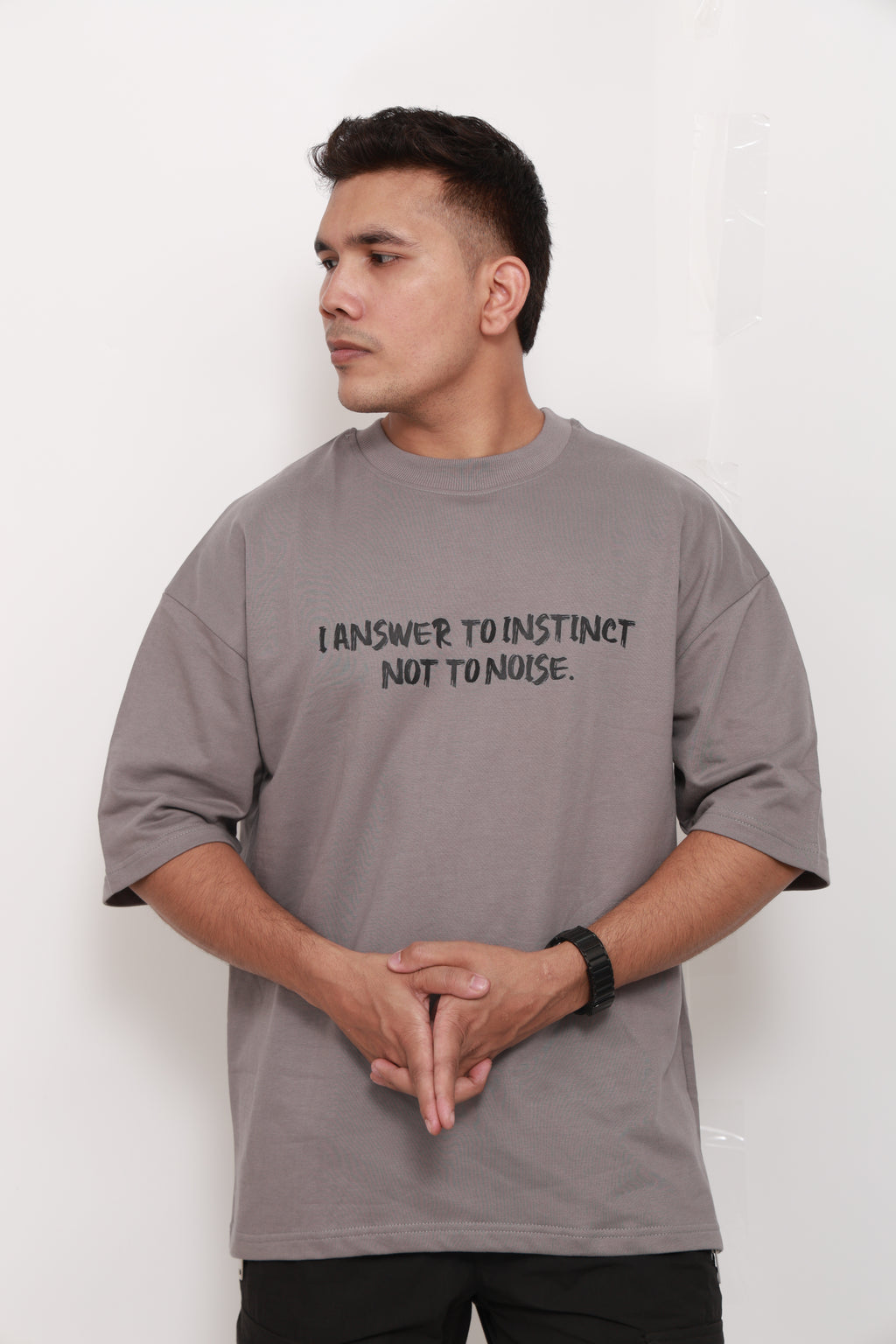 “The Wolf’s Creed” – Oversized Tee | Instinct Over Noise Edition