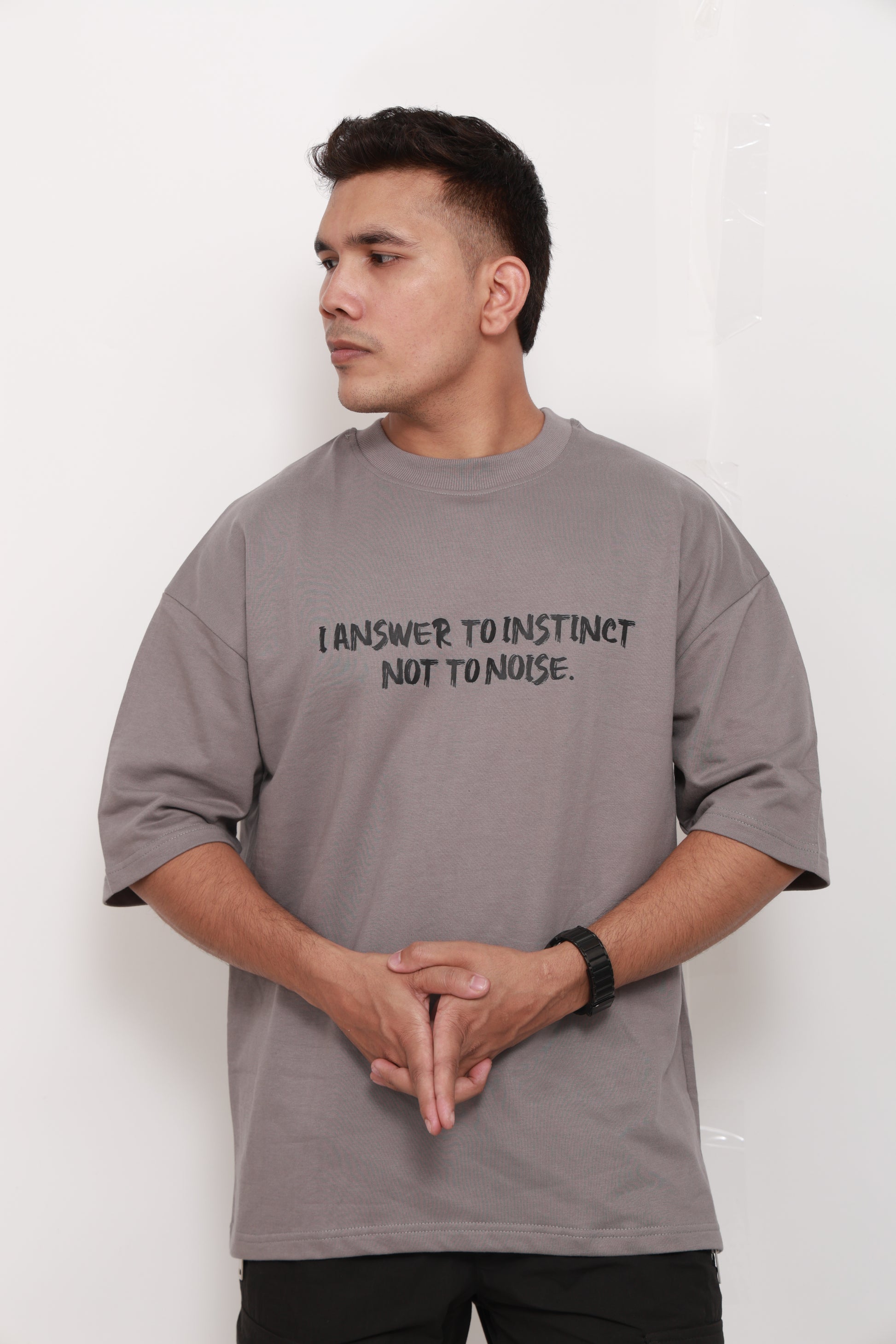 “The Wolf’s Creed” – Oversized Tee | Instinct Over Noise Edition