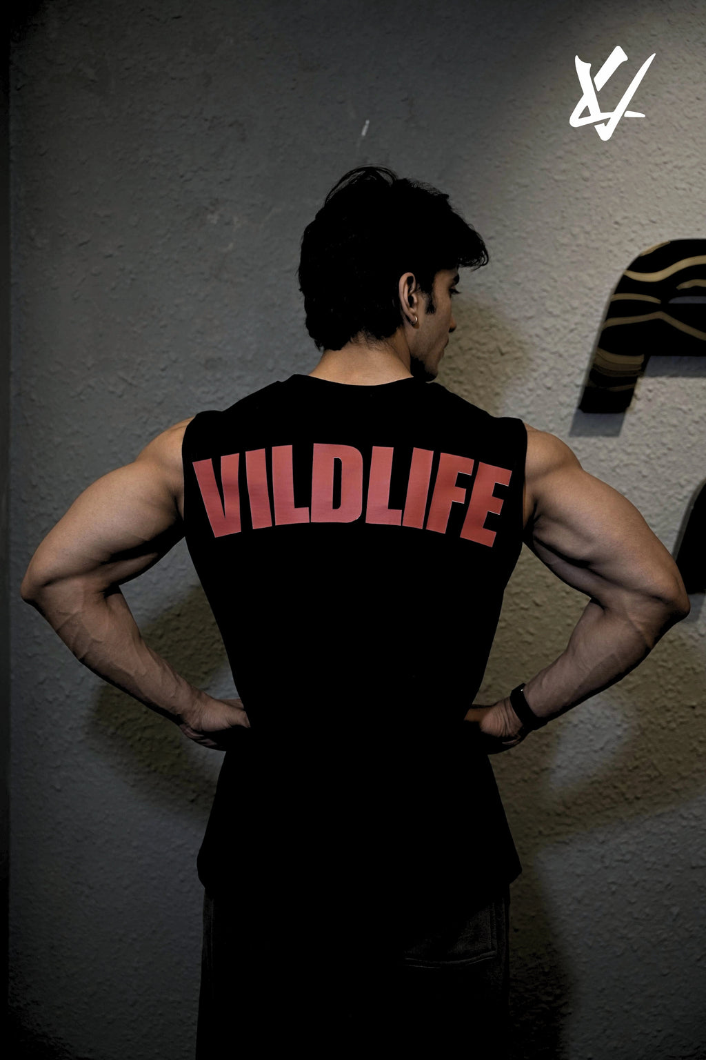 VILDLIFE Bloodline Back Vest – Black Sleeveless Gym Tank