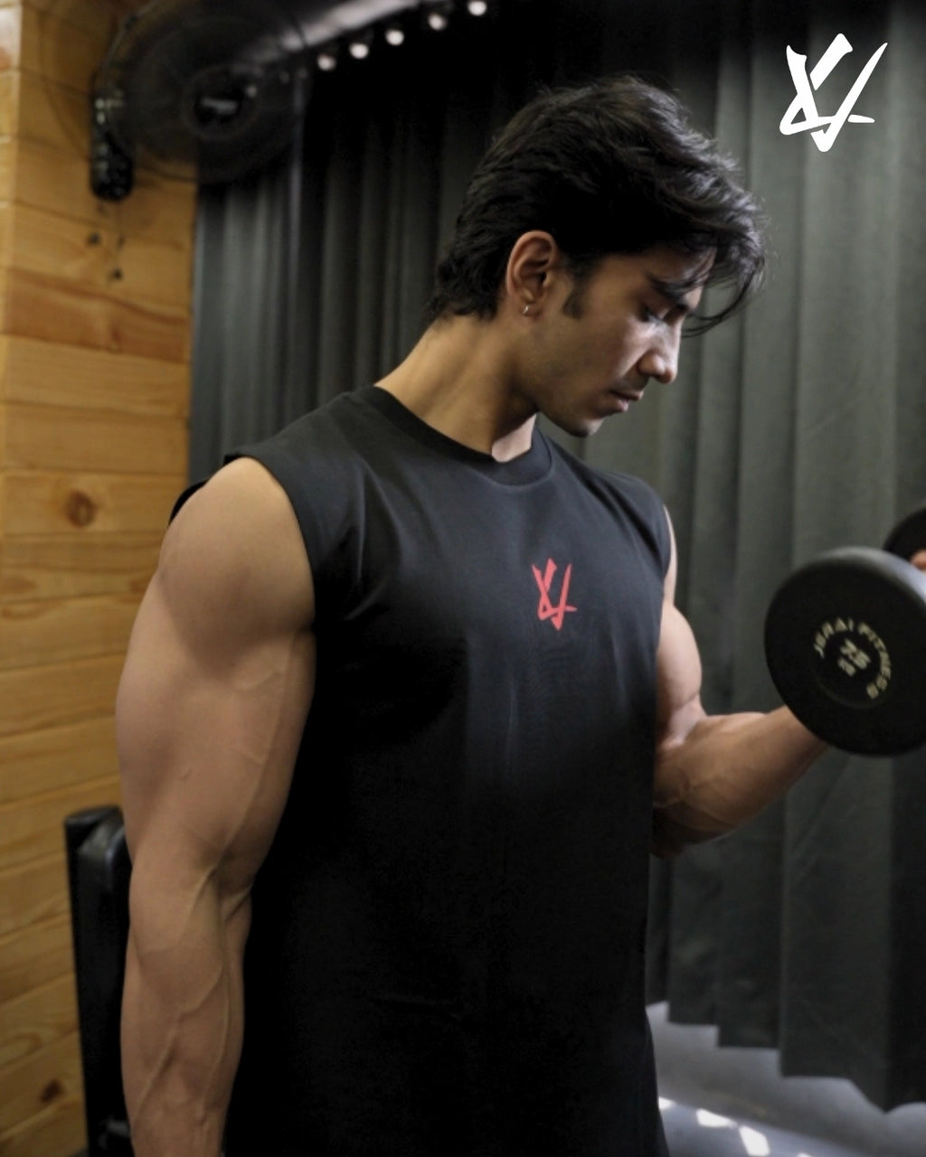 VILDLIFE Bloodline Back Vest – Black Sleeveless Gym Tank