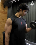 VILDLIFE Bloodline Back Vest – Black Sleeveless Gym Tank