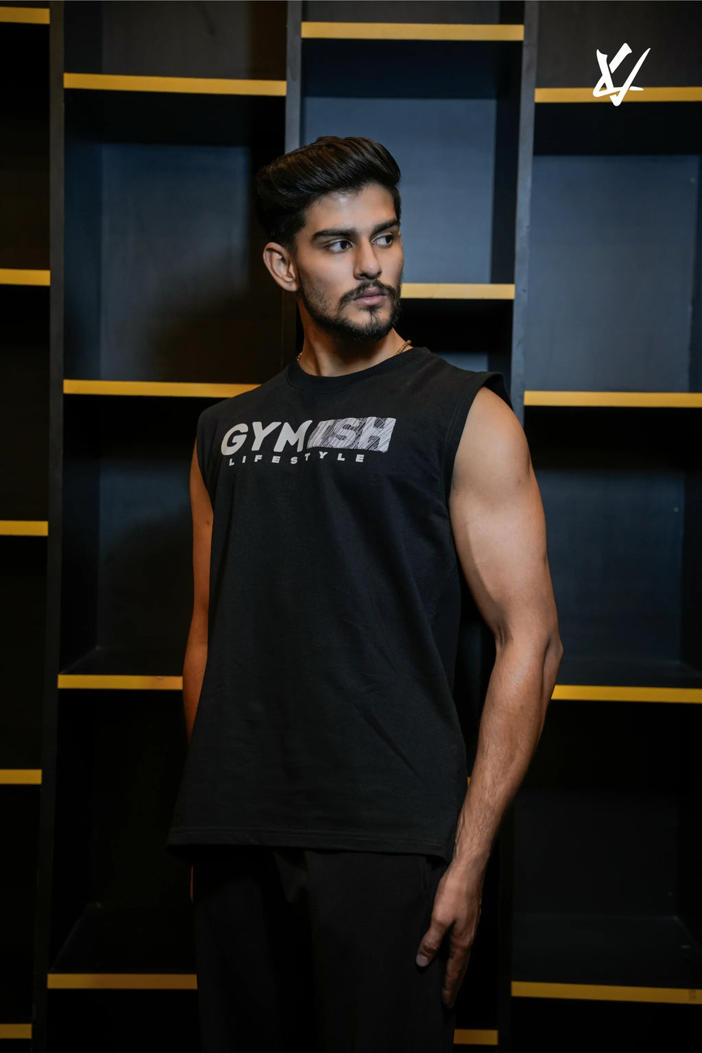 “VildLife Gymish Lifestyle oversized gym vest for men – premium streetwear tank for workouts and training sessions.”