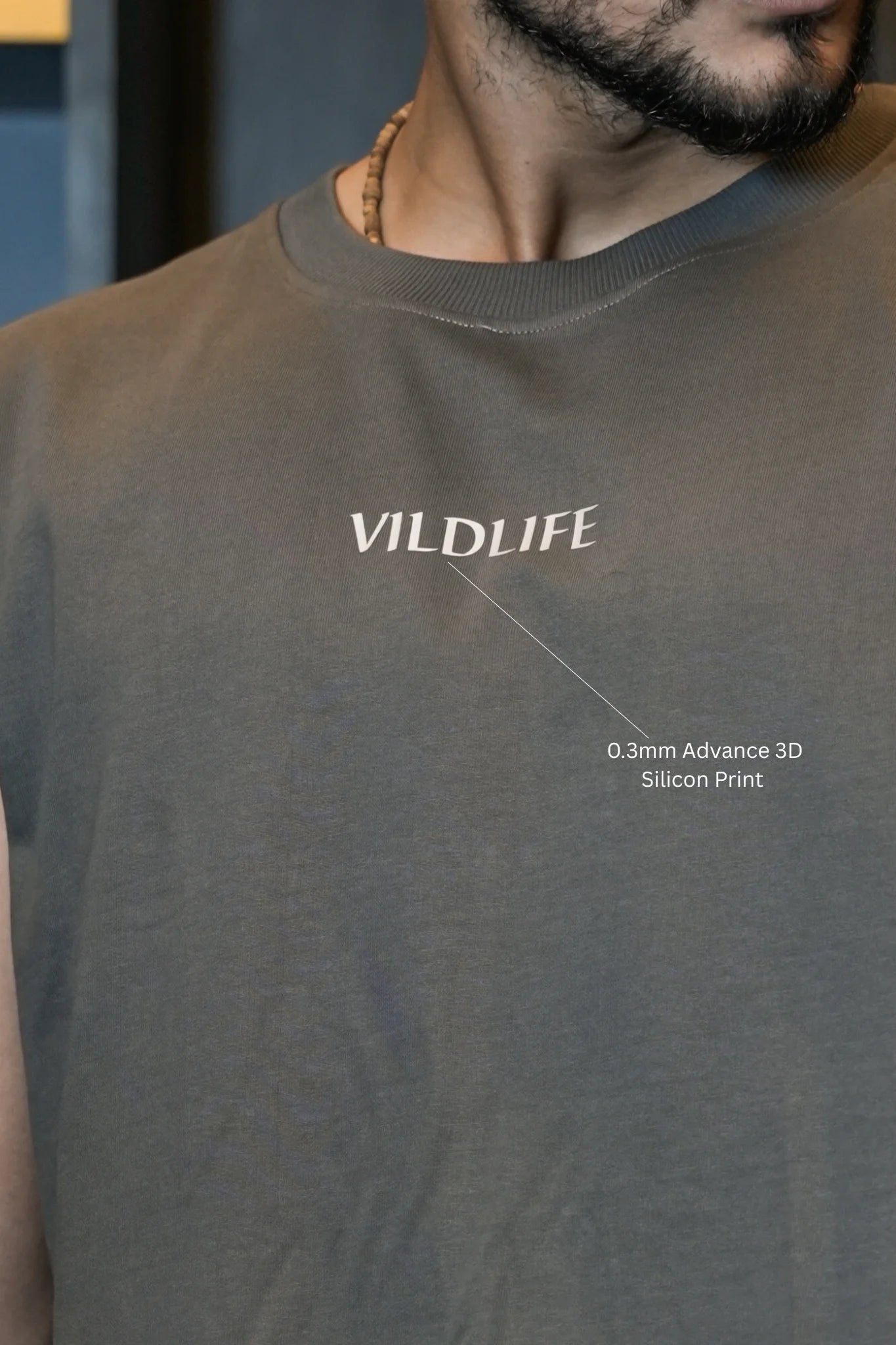 “VILDLIFE Stay Vild oversized skull graphic gym vest for men – edgy streetwear workout tank.”